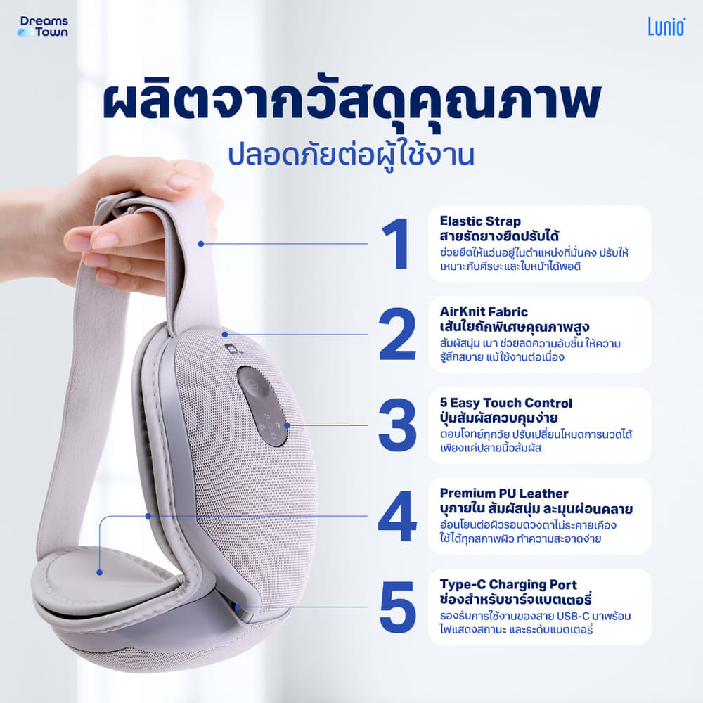 เครื่องนวดตา LUNIO SMART I-VISION EYE MASSAGER